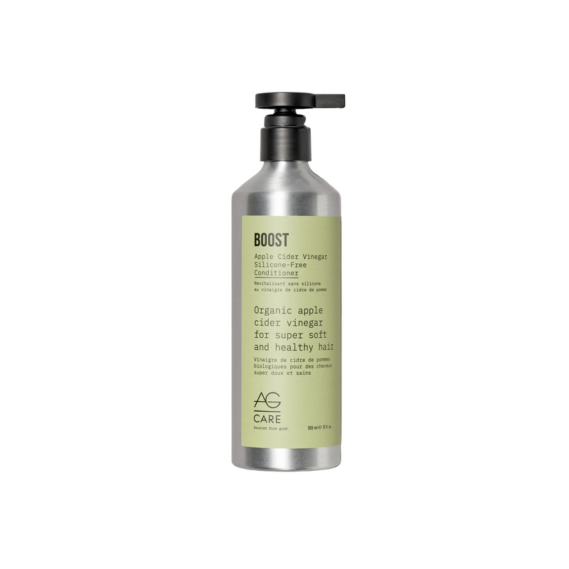 AG Care Boost conditioner bottle on a gray background